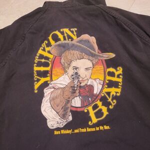 VTG Yukon Bar Cowgirl Western Womans XL Fleece Lined USA Made Bomber Jacket